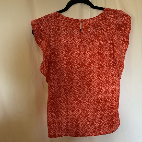 Monteau red polka dot flutter sleeve blouse - Picture 2 of 4
